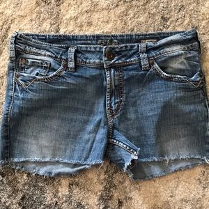 Silver Suki Surplus Bootcut Denim Shorts